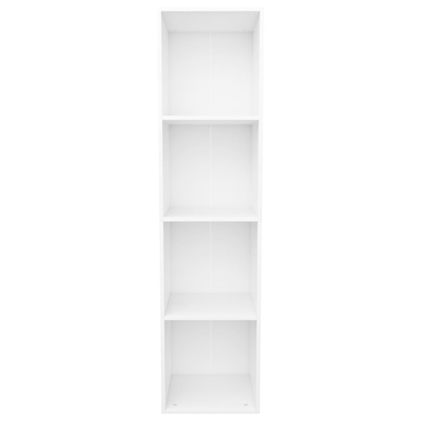 vidaXL Bokhylla/tv-bänk vit 36x30x143 cm konstruerat trä Vit