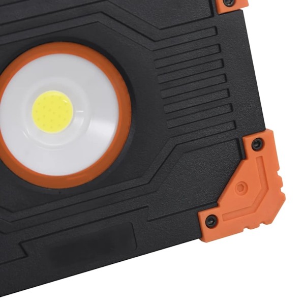 vidaXL Bärbar strålkastare ABS 10 W LED kallvit Svart