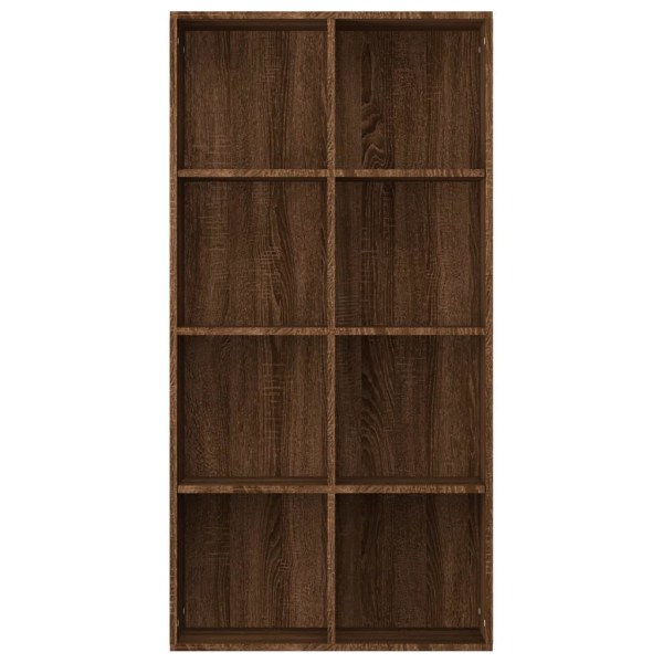 vidaXL Bokhylla/skänk rökfärgad Brun ek 66x30x130 cm konstruerat trä Brun