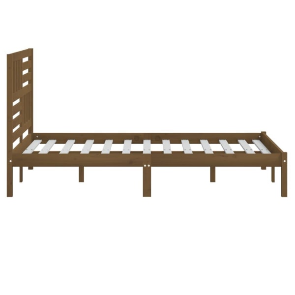 vidaXL Sängram honungsbrun massiv furu 120x200 cm enkelsäng Brun