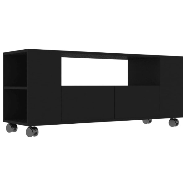 vidaXL Tv-bänk svart 120x35x48 cm konstruerat trä Svart