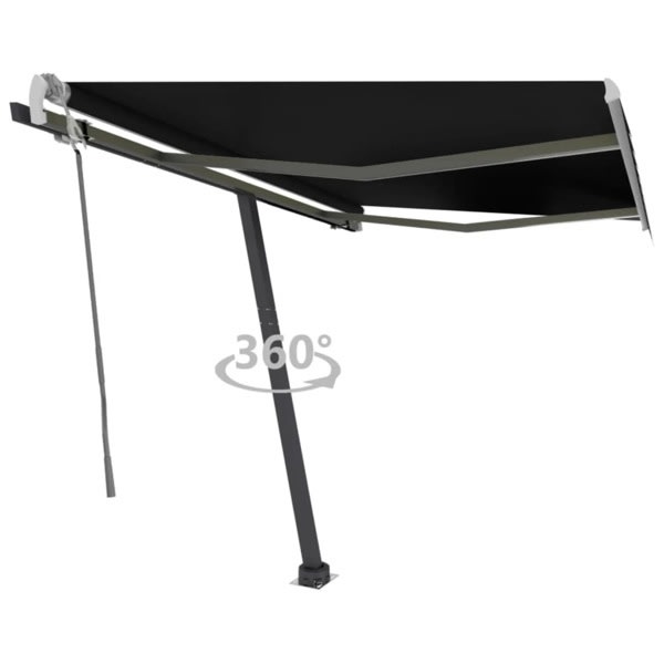 vidaXL Fristående markis manuellt infällbar 300x250 cm antracit Antracit