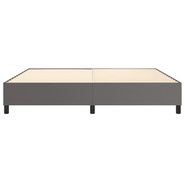 vidaXL Sängram grå 200x200 cm konstläder Grå