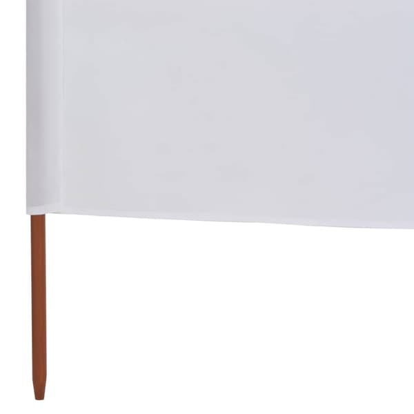 vidaXL Vindskydd 3 paneler tyg 400x120 cm vit Vit