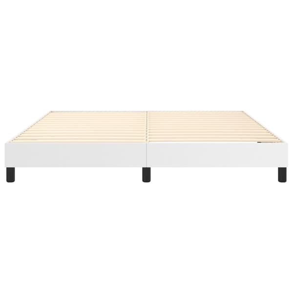 vidaXL Boxspring-sängram vit 180x200 cm konstläder Vit
