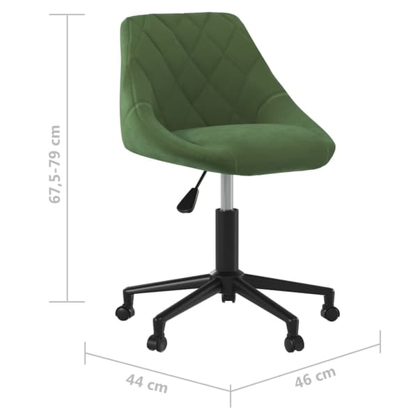 vidaXL Snurrbar matstol mörkgrön sammet Grön