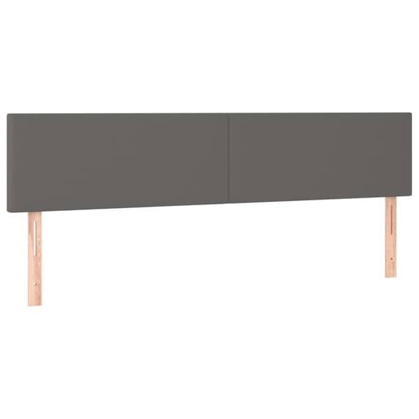 vidaXL Ramsäng med madrass grå 200x200 cm konstläder Grå