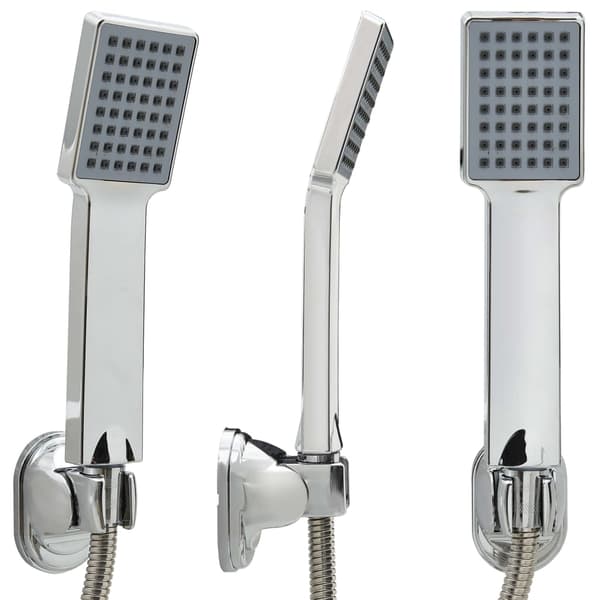vidaXL Duschhandtag med 1,5 m slang krom Silver
