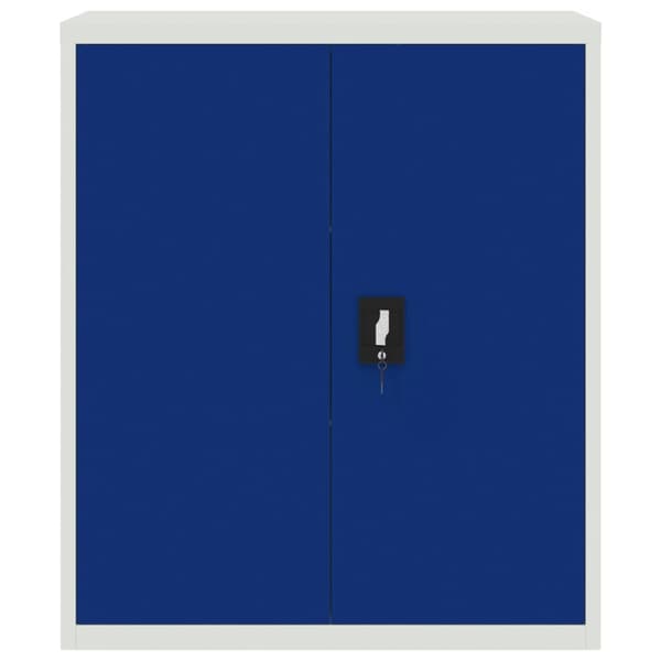vidaXL Dokumentskåp ljusgrå och blå 90x40x105 cm stål Grå