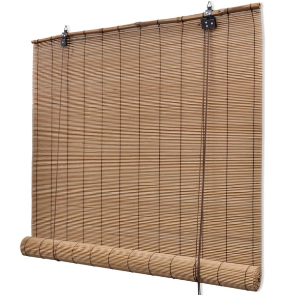 vidaXL Rullgardin bambu 100x220 cm brun Brun
