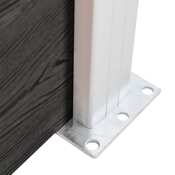 vidaXL Staketpanel WPC 180x186 cm grå grå