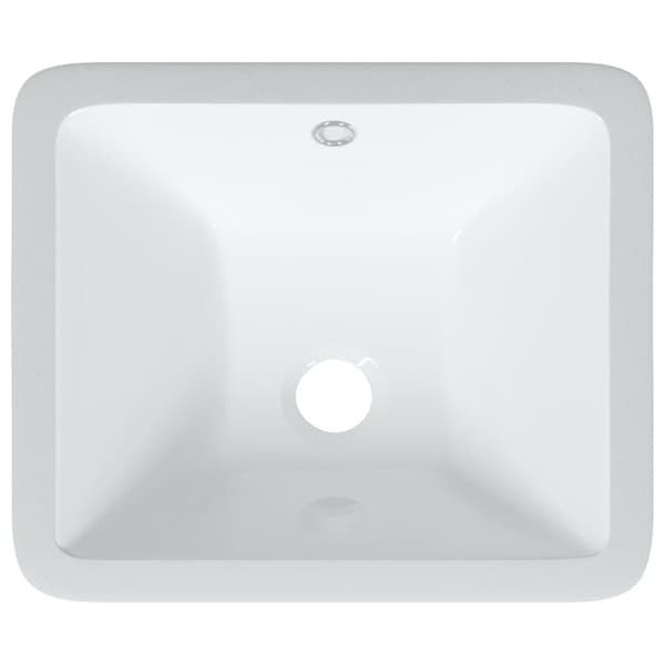 vidaXL Handfat vit 36,5x32x15,5 cm rektangulär keramik Vit