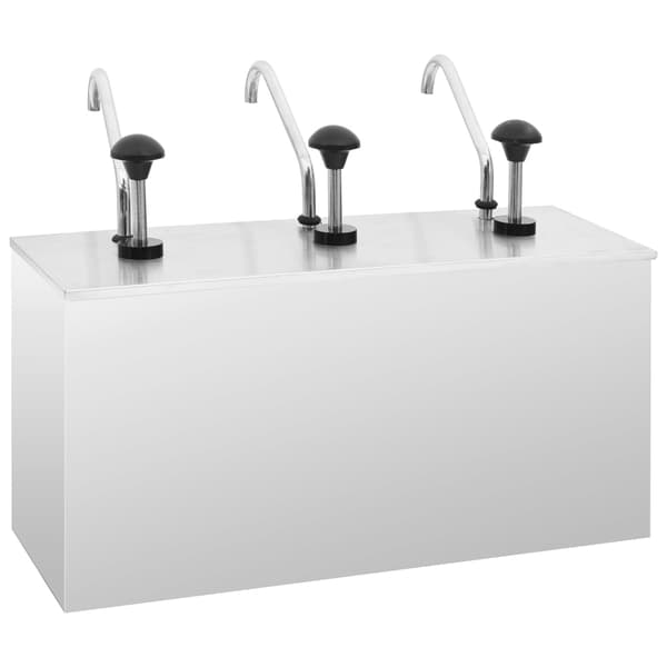vidaXL Dressingbehållare rostfritt stål 3 x 3,5 L Silver