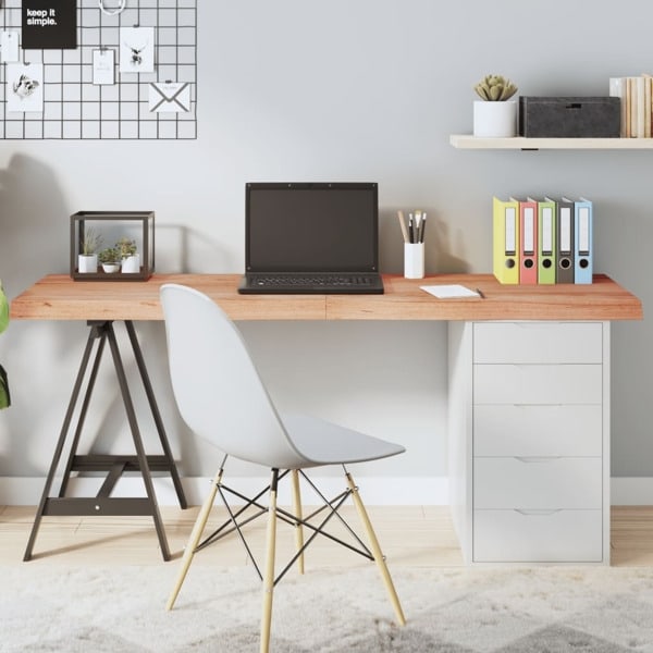 vidaXL Bordsskiva ljusbrun 160x50x(2-6) cm behandlad massiv ek Brun
