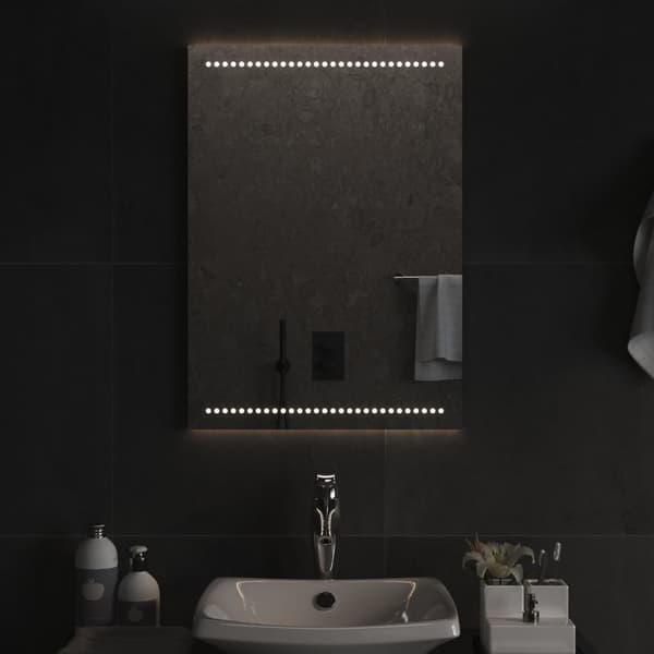 vidaXL Badrumsspegel LED 50x70 cm Transparent