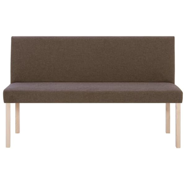 vidaXL Bänk 139,5 cm polyester brun Brun