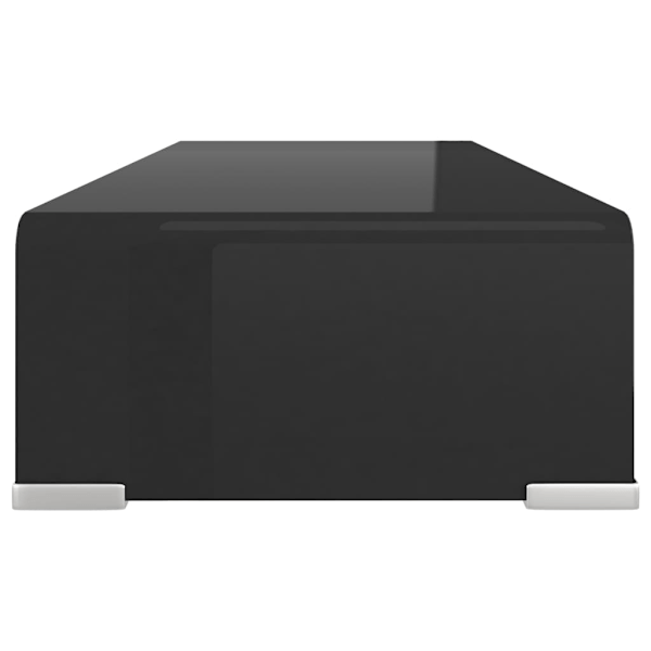 vidaXL TV-bord glas svart 60x25x11 cm Svart