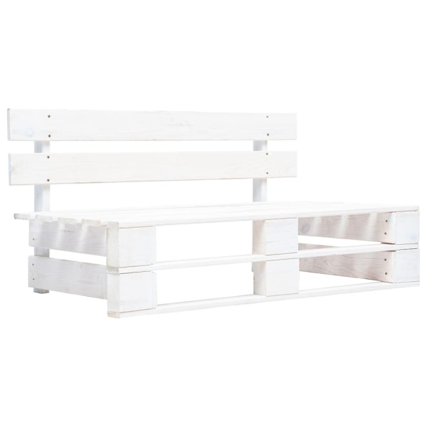 vidaXL Mittensektion till pallsoffa vit impregnerad furu Vit