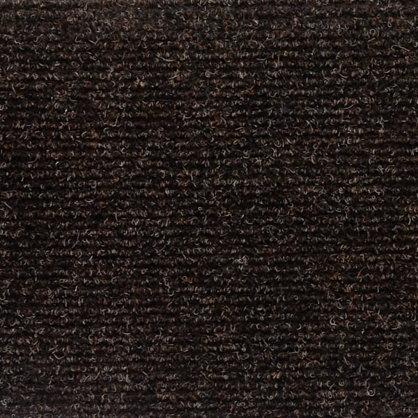 vidaXL Trappstegsmattor självhäftande 10 st brun 56x17x3 cm brodyr Brun