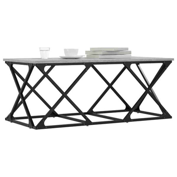 vidaXL Soffbord grå sonoma 100x49x40 cm konstruerat trä Grå