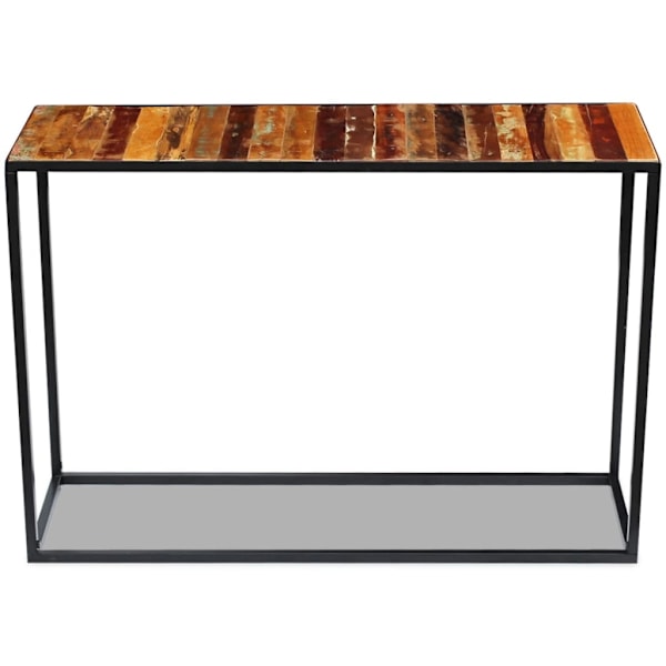 vidaXL Konsolbord massivt återvunnet trä 110x35x76 cm multifärg