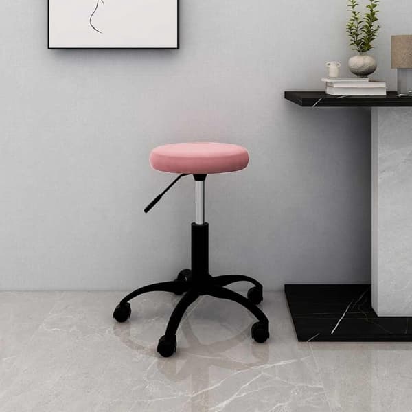 vidaXL Snurrstol för kontor rosa sammet Rosa
