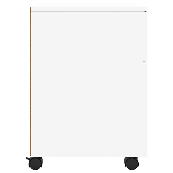 vidaXL Dokumentskåp med hjul vit 45x38x54 cm konstruerat trä Vit