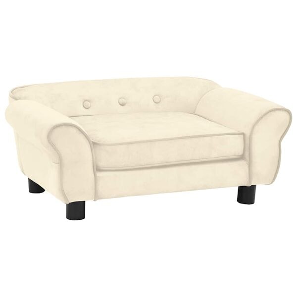 vidaXL Hundsoffa naturvit 72x45x30 cm plysch Creme