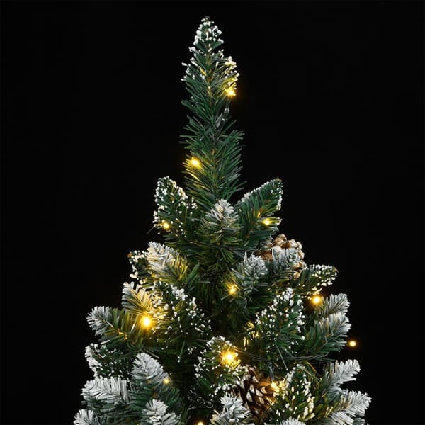 vidaXL Plastgran 150 LEDs 150 cm Grön