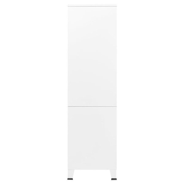 vidaXL Garderob industriell vit 90x50x180 cm metall Vit