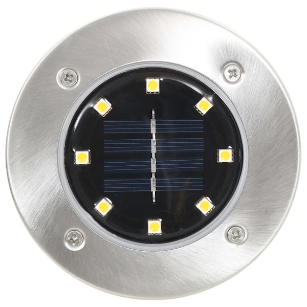 vidaXL Marklampor soldrivna 8 st LED RGB-färg Silver