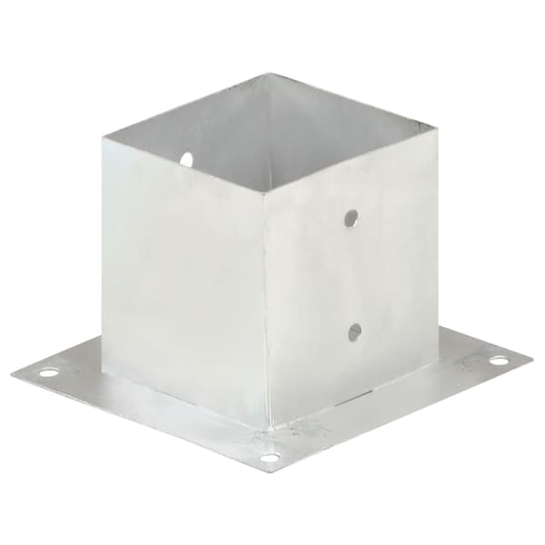 vidaXL Stolpfot 4 st galvaniserad metall 141 mm Silver