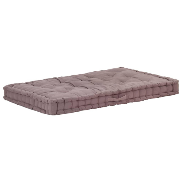 vidaXL Dyna till pallsoffa 2 st bomull taupe Taupe