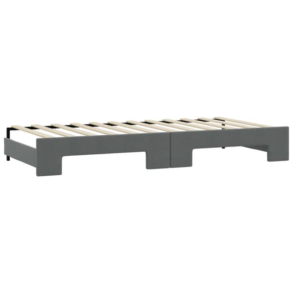 vidaXL Dagbädd utdragbar mörkgrå 100x200 cm tyg Grå