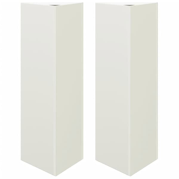 vidaXL Odlingslådor 2 st vit triangulär 30x26x75 cm stål Vit