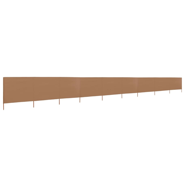 vidaXL Vindskydd 9 paneler tyg 1200x160 cm taupe Taupe