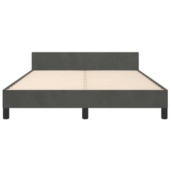 vidaXL Sängram utan madrass mörkgrå 140x200 cm sammet Grå