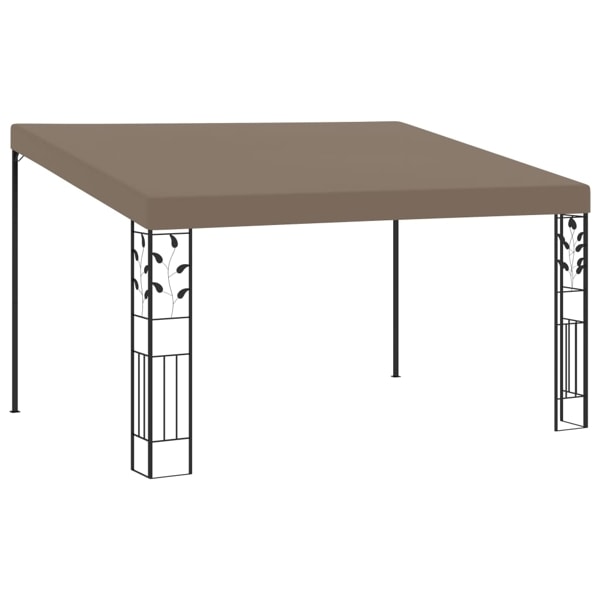 vidaXL Väggmonterad paviljong 4x3x2,5 m taupe Taupe