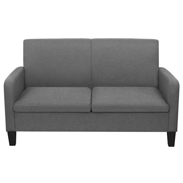 vidaXL 2-sitssoffa 135x65x76 cm mörkgrå grå