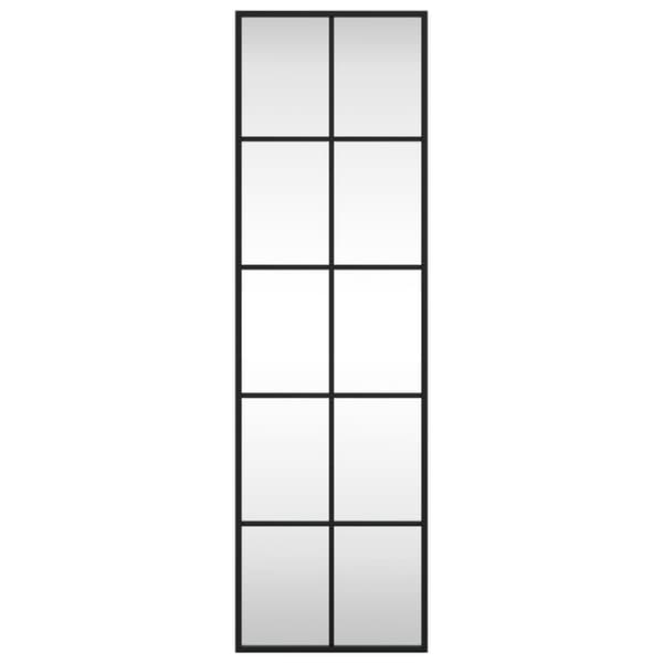 vidaXL Väggspegel svart 30x100 cm rektangulär järn art