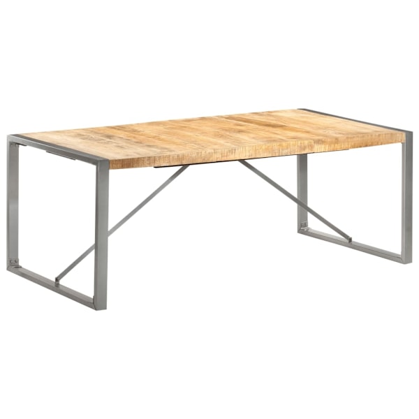vidaXL Matbord 200x100x75 cm massivt grovt mangoträ Brun
