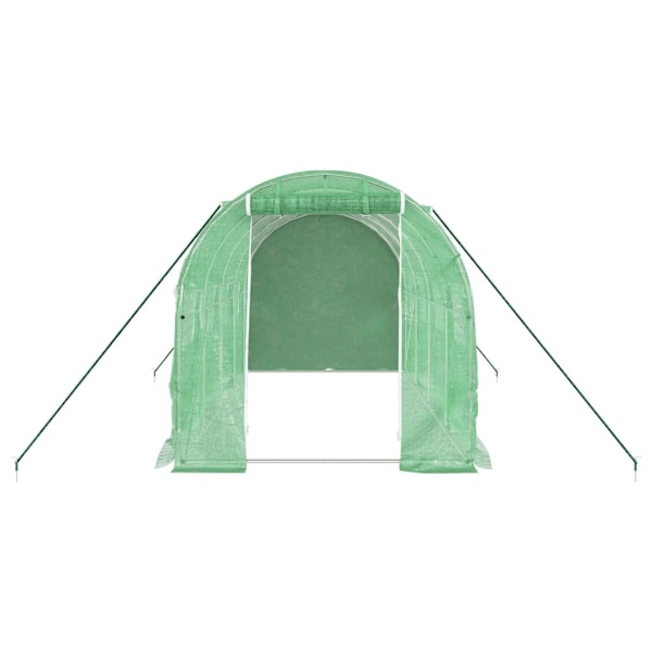 vidaXL Växthus med stålram grön 8 m² 4x2x2 m Grön