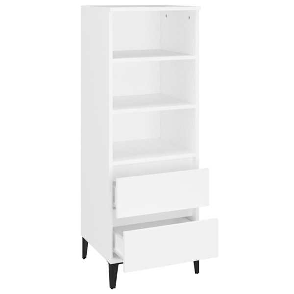 vidaXL Högskåp vit 40x36x110 cm konstruerat trä Vit