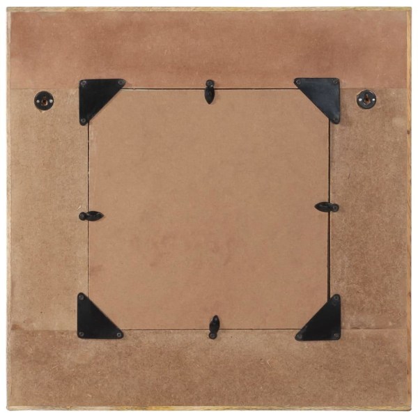 vidaXL Väggspegel massivt återvunnet trä 50x50 cm Brun