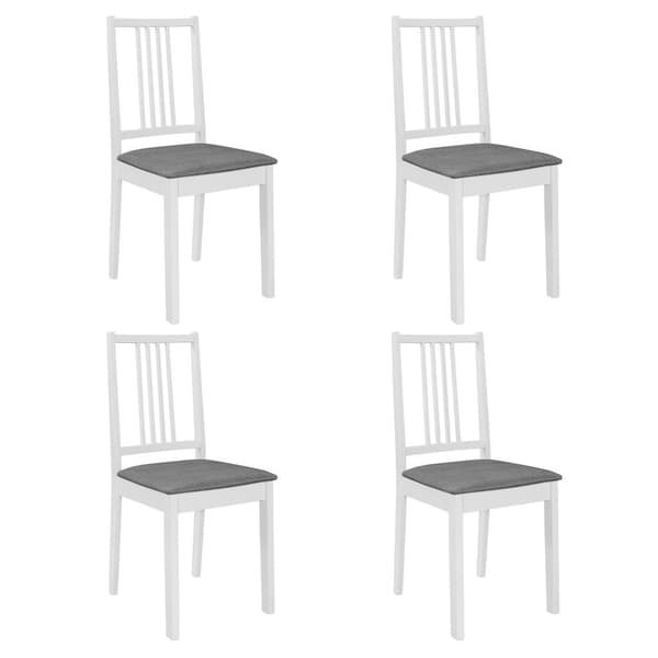 vidaXL Matgrupp 5 delar MDF vit Vit