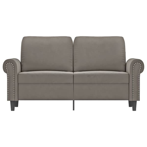 vidaXL 2-sitssoffa ljusgrå 120 cm sammet Grå