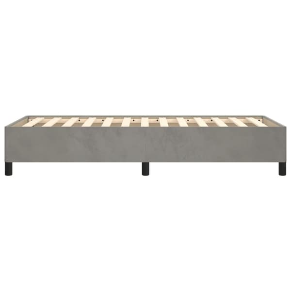 vidaXL Sängram ljusgrå 80x200 cm sammet Grå