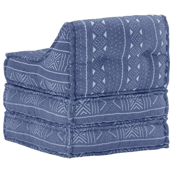 vidaXL Modulpuff indigo tyg Blå