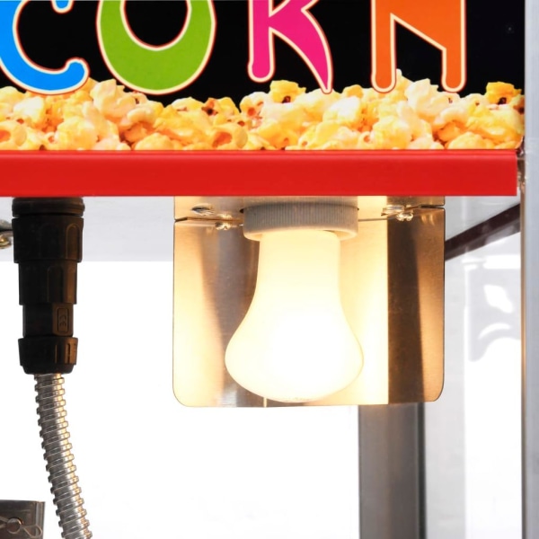 vidaXL Popcornmaskin med teflonbeläggning 1400 W Röd
