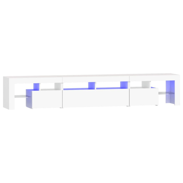 vidaXL Tv-bänk med LED-belysning vit 230x36,5x40 cm Vit